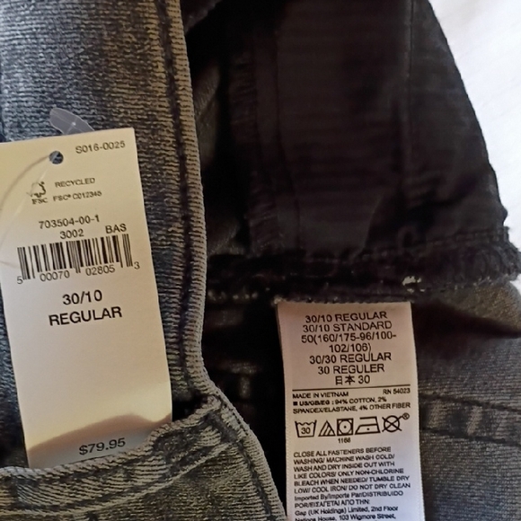 GAP Classic Straight High Rise Gray Women's Jeans Size 30 10R - Picture 8 of 8